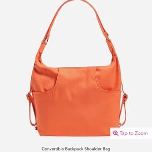 Vera Bradley orange convertible Backpack Shoulder Bag